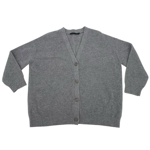 Jenni Kayne Boucle Cocoon Cashmere Cardigan Size Small Oversized Old Money Gray