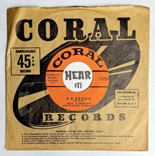 Wild 50s R&B Jiver Screams 45 RAY CONNIFF B.R. Boogie / Super Chief CORAL swing
