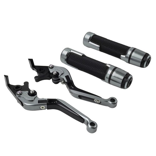Levier d'embrayage pliable levier de frein poignées de guidon jeux pour Honda CBR600RR gris - Photo 2/10