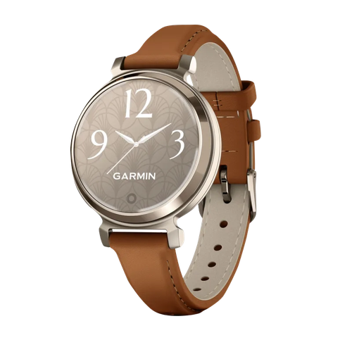 Garmin Lily 2 Classic, Or crème avec bracelet cuir marron (010-02839-02) * - Photo 1 sur 8