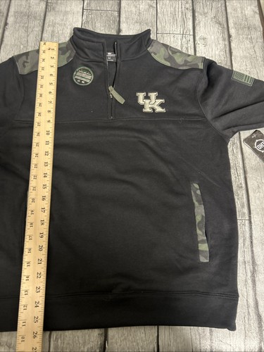 NWT Men’s Colosseum OHT Kentucky Wildcats Military Appreciation 1/4 Zip Medium - Picture 8 of 9