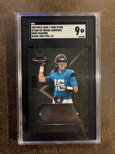 2023 Wild Card (7 Card Studs) - Trevor Lawrence - Gold Foil 1/1 SGC 9
