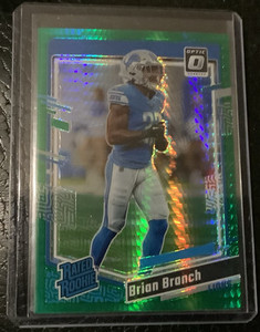 2023 Donruss Optic #233 Brian Branch Rookie Green Hyper