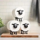 3Pcs FUNNY SHEEP TOILET PAPER HOLDER QUIRKY BATHROOM DECOR LOO ROLL STORAGE