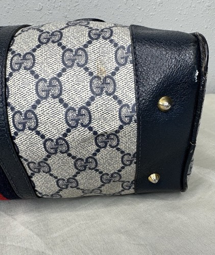 GUCCI GG Supreme Sherry Line Handtasche PVC Navy Gold Rot 002 39 0069 - Bild 17 von 23