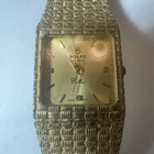 Rolex Cellini Women's Vintage Quartz Analog Square Gold Bracelet Gold Dial