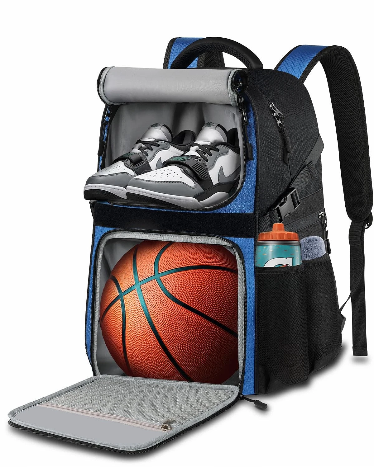Basketball Bag Backpack with Holder Shoes Compartment, Large Basketball Sport...