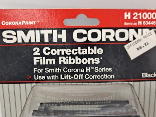 2 PK!! New Genuine Smith Corona H Series 21000 Correctable Typewriter Ribbon - Picture 2 of 5