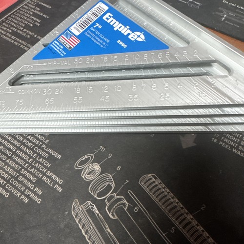 EMPIRE 2990 RAFTER SQUARE 7" 4 Pack FRAMING SQUARE BRAND NEW 🇺🇸 - Picture 2 of 2