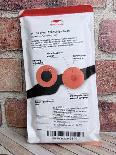 Manta warm Eye Cups - Near-Blackout Eye Cups dry eyes stress sinus headaches New - Picture 4 of 10