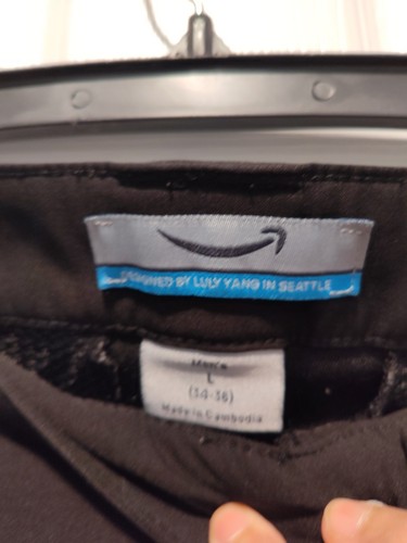 Amazon Luly Yang Shorts Uomo Large Nero Performance Utility Consegna Driver - Foto 9 di 12
