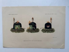 1904 Lithograph Zuni Indian Mask Warrior Colorful American Ethnology Print 11x7