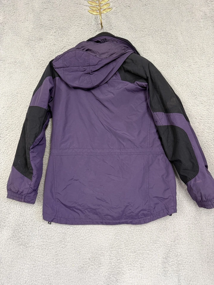 Chaqueta Columbia para mujer mediana púrpura negra intercambio con capucha forrada de lana esquí Foto 2 de 4