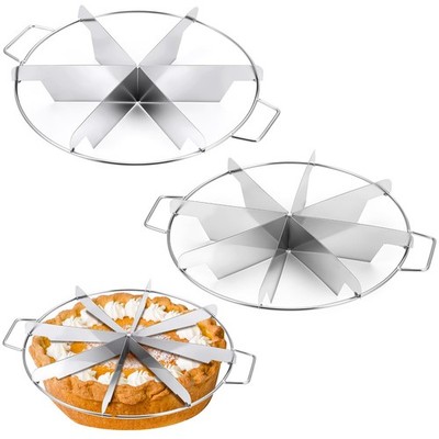 2 Pieces Pie Cutter Cake Marker Round 10.6 Inches Diameter Stainless Steel Ca...