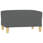 Footstool Dark grey 100% Polyester, Plywood Compact size vidaXL