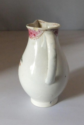 C.18th Pearlware Sparrow Beak Jug with polychrome floral sprays, A/F - Picture 7 of 9