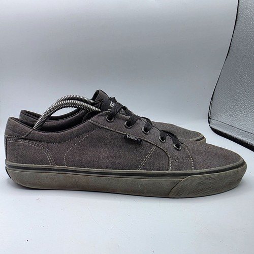 Vans Bishop Hombres Talla 10.5 Gris Zapatos Skateboarding Informal Caminar Escuela Deportes - Imagen 12 de 13