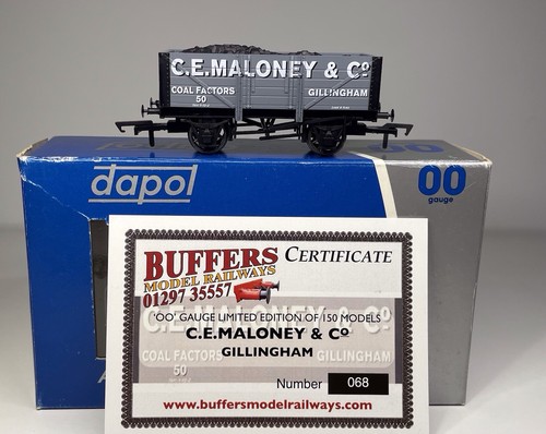 Ltd Edition Buffers Dapol 5 Plank Wagon C E Maloney Gillingham 68/150 - OO Gauge - Picture 6 of 8
