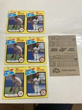 2 1987 Drake’s big hitters cards together Don Mattingly Willie McGee uncut panel