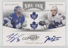 2011 Playoff Contenders NHL Ink Duals Ben Scrivens Matt Frattin Rookie Auto RC