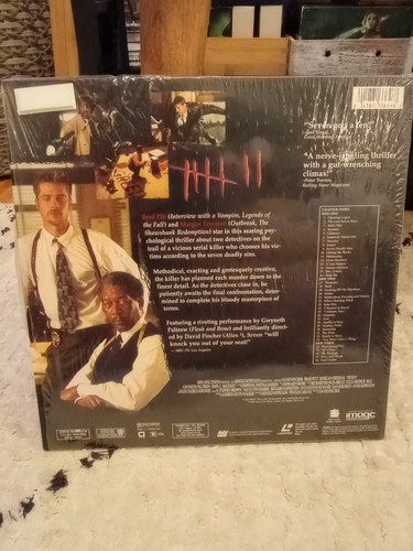 Seven (Laserdisc 2-Disc Widescreen,) EXC Brad Pitt Morgan Freeman - Picture 2 of 2