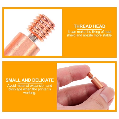 2 Pcs Heat Insulation Throat Heater Block Printer Parts -Metal Heatbreak - 第 3/12 張圖片