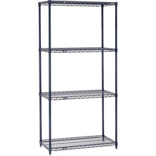 Nexelon Wire Shelving Blue Epoxy 36"W X 18"D X 86"H