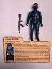 GI JOE ARAH Cobra Officer Enemy Figure 1982 Straight Arm Complete w/ file & Card