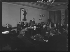 New York, International Ladies Garment Workers, New York. Meeting of Local 48