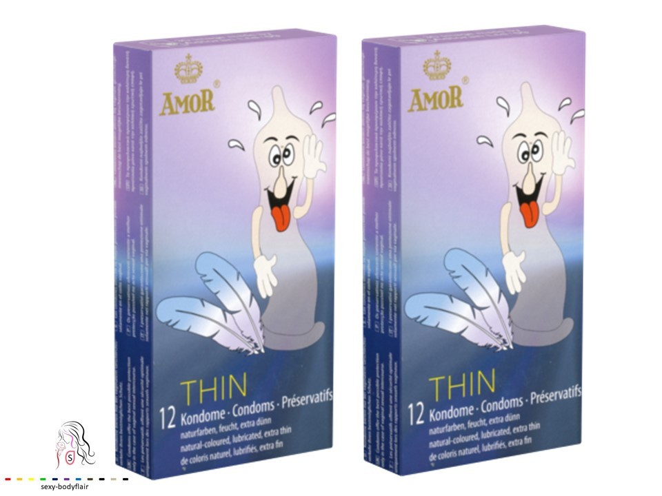 ♥ 24 Amor Kondome Thin 2x12er feucht 53mm Condome