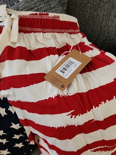Lazy One Stars and Stripes Men's PJ Shorts Size L - Picture 2 of 4