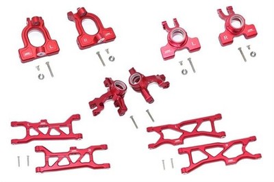 GPM ARRMA Kraton 4s Aluminium Aufhängungs-Set v/h rot / GPMMAKS100R