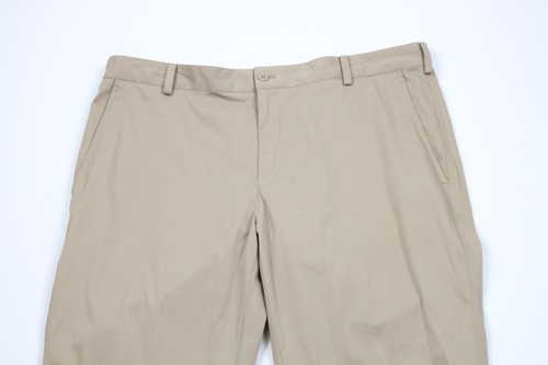 Vintage Nike Golf Mens 38x30 Travis Scott Mini Swoosh Wide Leg Chino Pants Beige - Picture 2 of 13