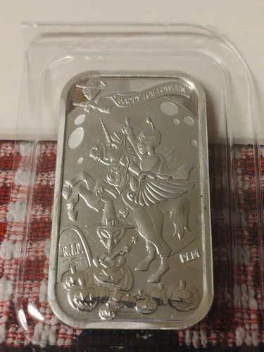 2022 Halloween PEM Proof 1oz .999 Silver Alien, Unicorn, Scarecrow, Pumpkin #955