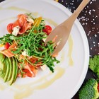 1 Set 2pcs Salad Wooden Utensils Salad Spoon and Fork Salad Servers Wood Color