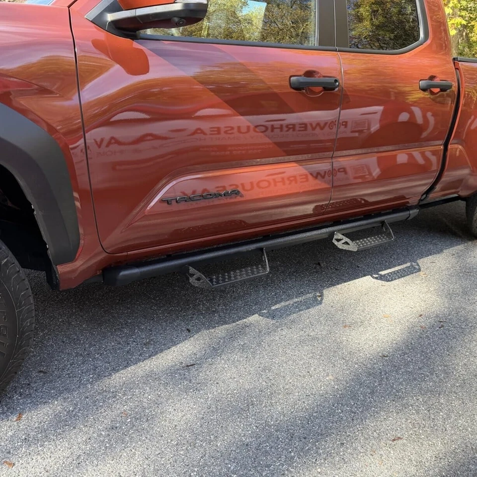 Drop Running Boards For 2005-2023 Toyota Tacoma Double Cab BLK Side Step BCTA - Image 2 of 4