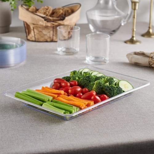 Plastic Serving Trays - Serving Platters Rectangle 10 X 14 Disposable Party D... - Picture 2 of 9