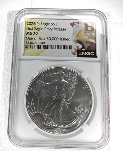 2025-P American Silver Eagle Privy NGC MS-70 First 50,000 Issued 8th Era - Picture 2 of 4