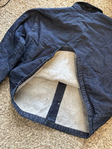 Vintage Bob Barker Prison Denim Work Chore Blanket Lined Jacket Size 4XL 58/60 - Picture 10 of 10