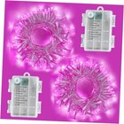 2 Pack Each 16.4ft 60 LED Battery Operated Christmas Tree 2 Pack 120LEDs Pink