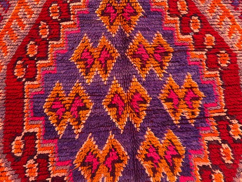 5'6x9'7 ft Vintage Moroccan Rug, Hand Knotted Tribal Soft Wool Carpet Boho Decor - Picture 7 of 12