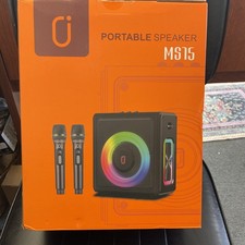 Karaoke Machine, Portable Bluetooth 5.3 Speaker with 2 Wireless Microphones for