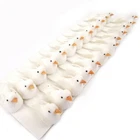 24x Miniature White Artificial Doves - Wedding Card Decoration Craft Birds
