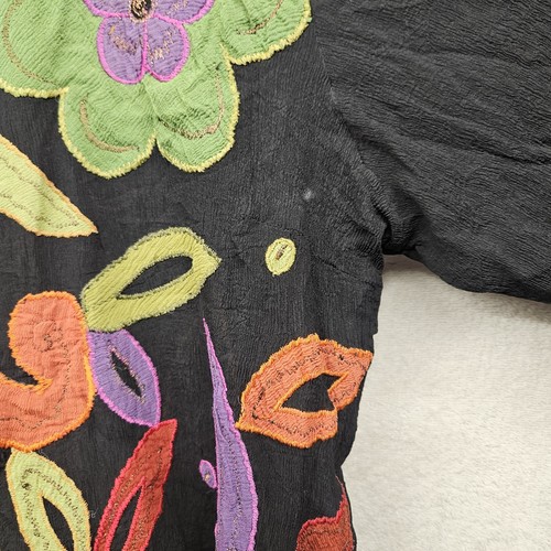 Chicos Damen Bluse mit Knopfleiste und Shear bestickt mehrfarbig - Bild 9 von 13