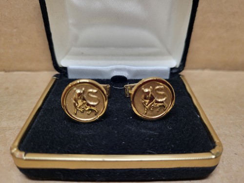 Juego de gemelos MERRILL LYNCH BULL Logo tono dorado - Imagen 1 de 6