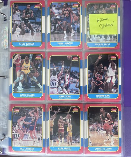 1986 Fleer NEAR COMPLETE Set 131/132 NO MICHAEL JORDAN with Stickers GRADED PSA - Picture 8 of 22