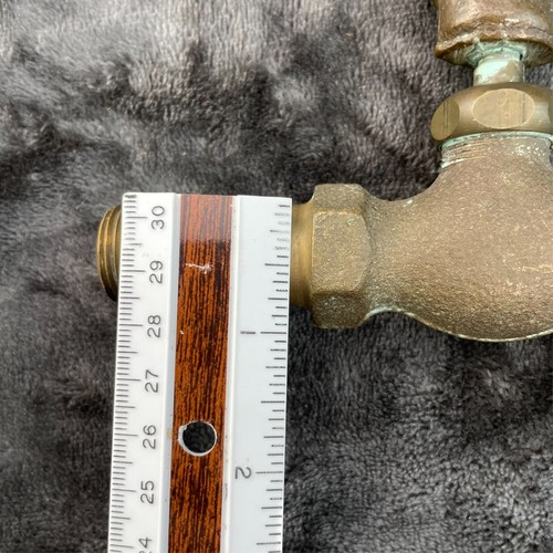 Vintage Brass Outdoor Garden Faucet Religious Figure Jesus Catholic - Picture 7 of 13