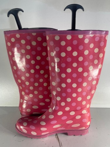 Stivali donna Briers Wellies taglia 8(42) usati stivali al ginocchio in gomma rosa -E84 - Foto 5 di 7