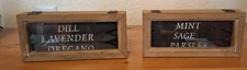 Wood Garden Stakes Markers for Herbs Plants in Wood Box 2 available