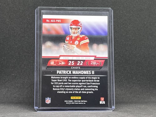 2024 Panini Prestige - Qualsiasi Domenica #AGS-PMS Patrick Mahomes II - Foto 2 di 2
